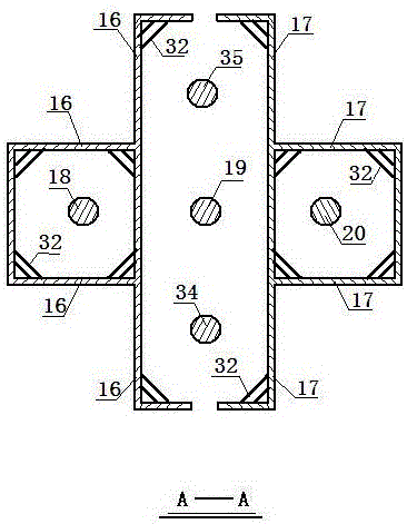 Cross-shaped stirring drilling machine