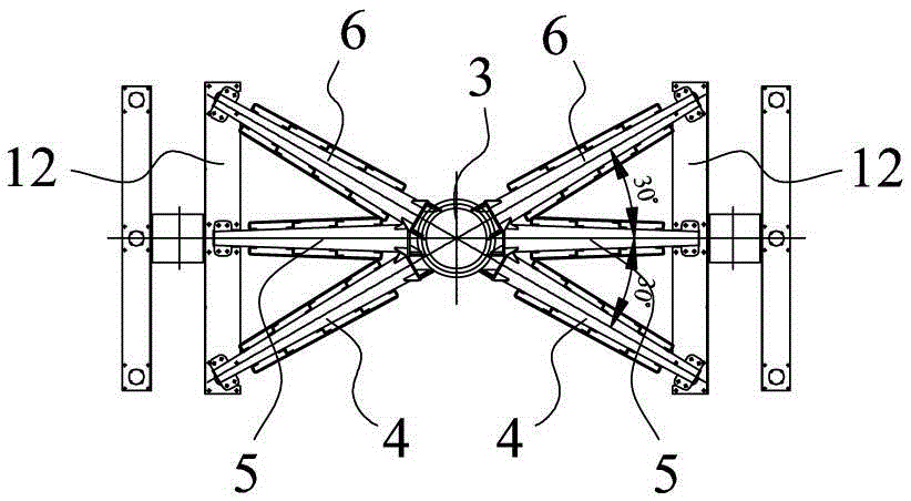 Electric-transmission-line cable-terminal three-dimensional downwards-leading device