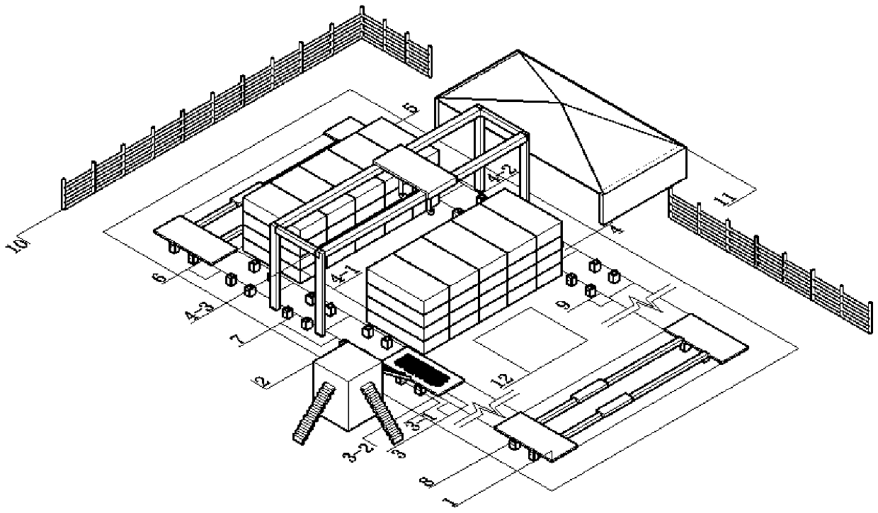 Laminated plate girder factory prefabrication automatic assembly line arrangement structure and production method