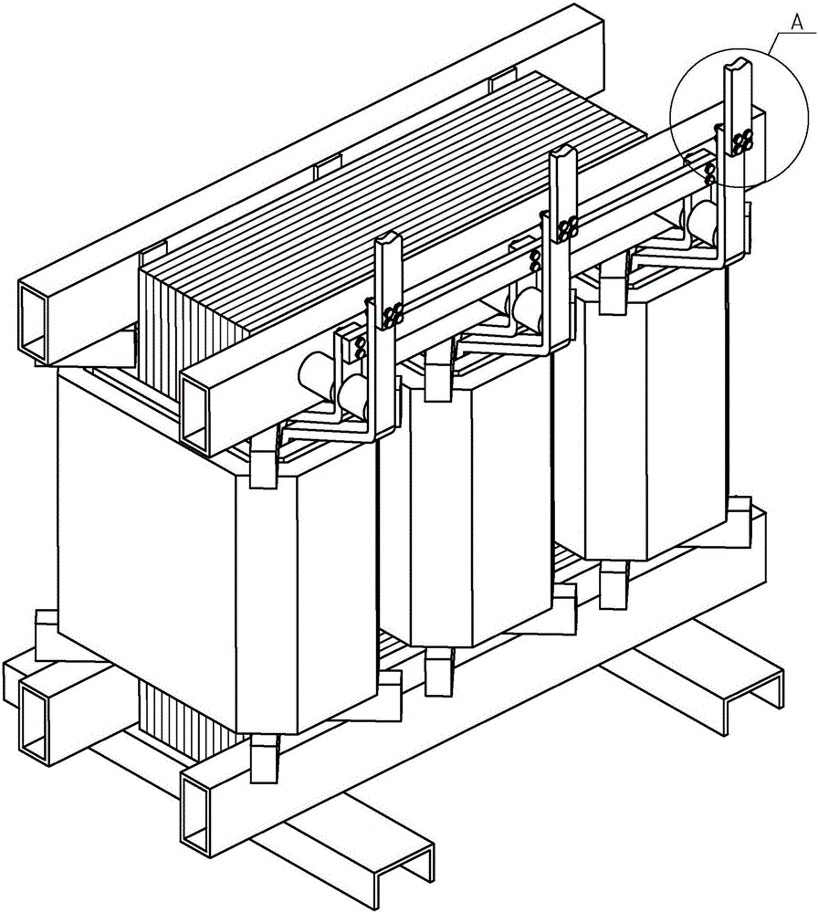 Dry-type electric transformer