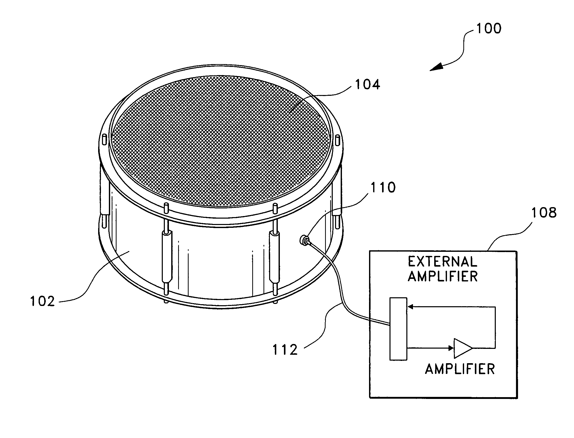 Real drum trigger monitor and amplified tone module