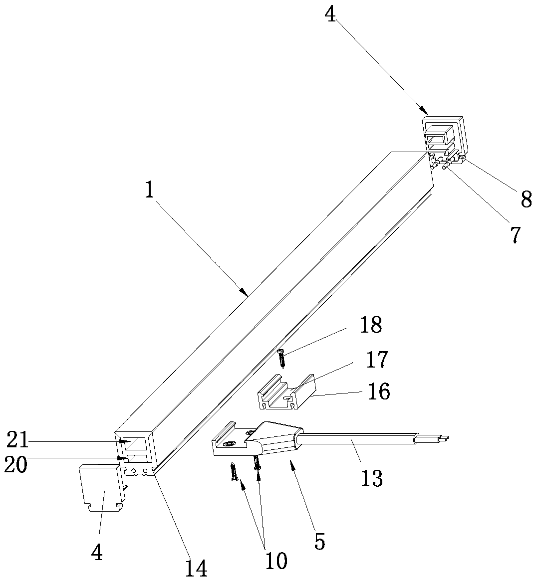 Flexible LED lamp strip capable of being flexibly powered