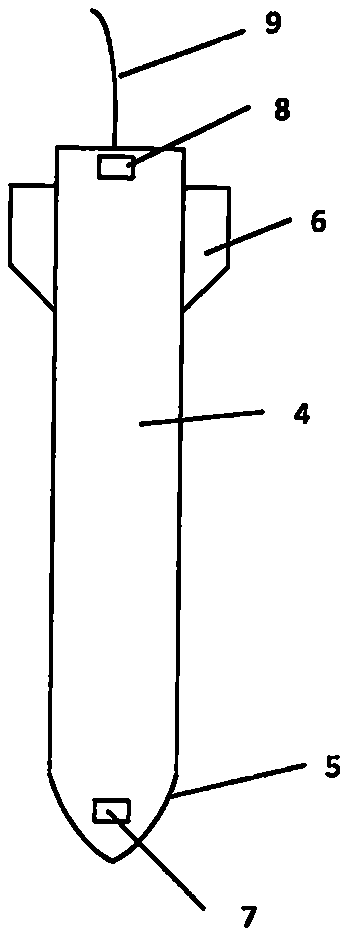 Model test device and test method for measuring penetration attitude of torpedo anchor in seabed slope