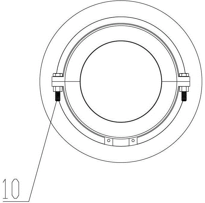 Inner semi-ring connected oil cylinder dismantling tool