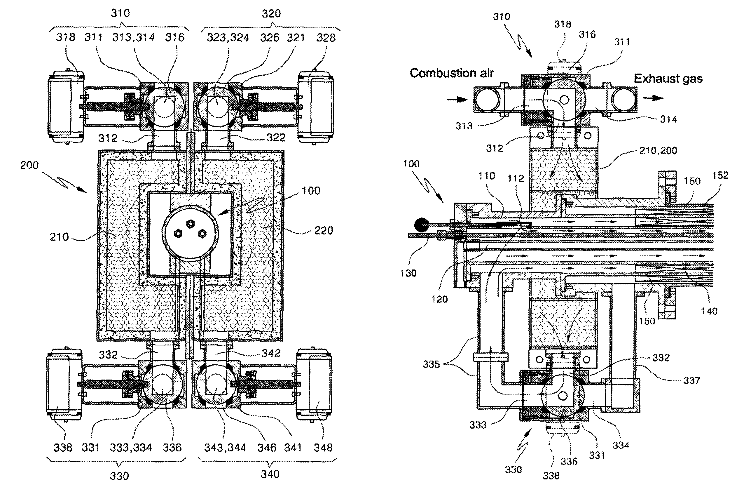 Full time regenerative type single radiant tube burner