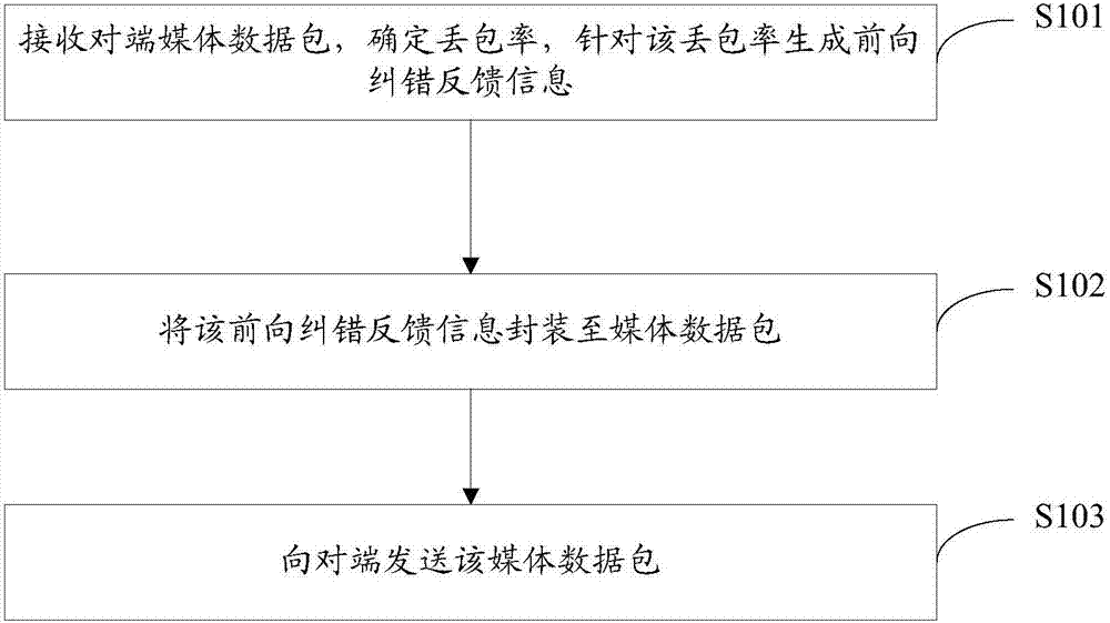 Forward error correction feedback information transmission method and device