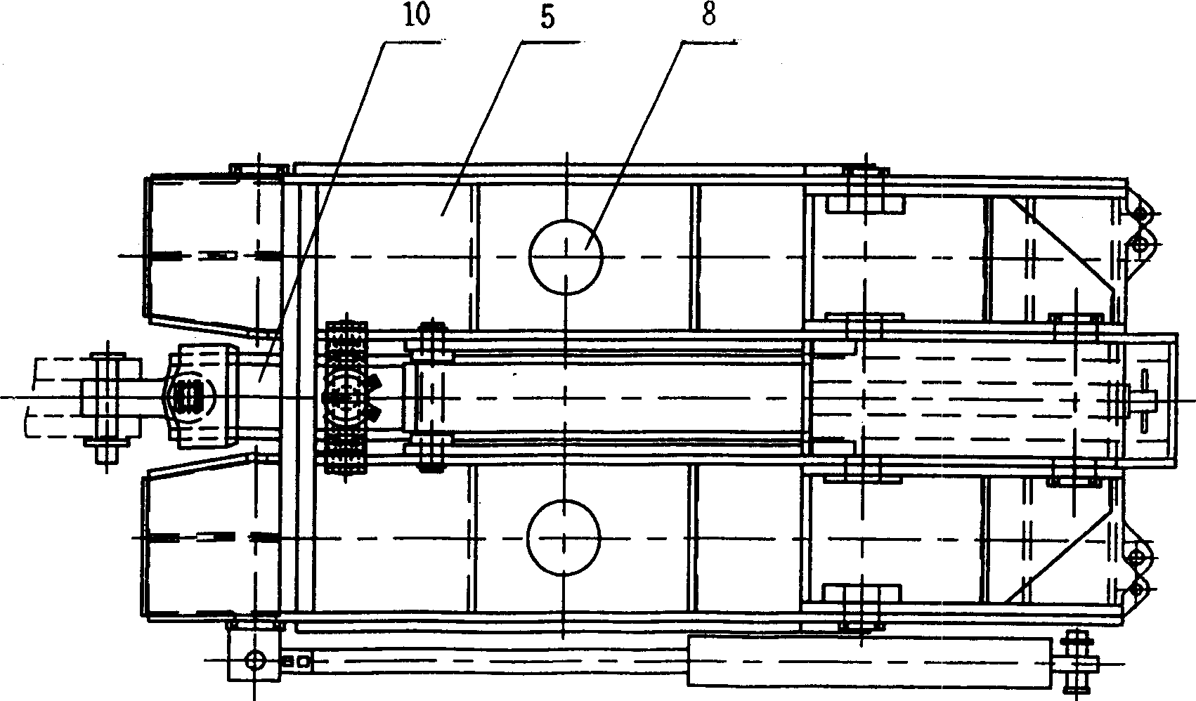 Hydraulic coal mine support for low-position roof blasting-down