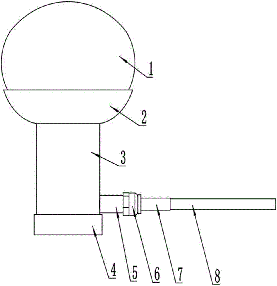 Waterproof packaging structure and packaging method of large-dimensional photomultiplier