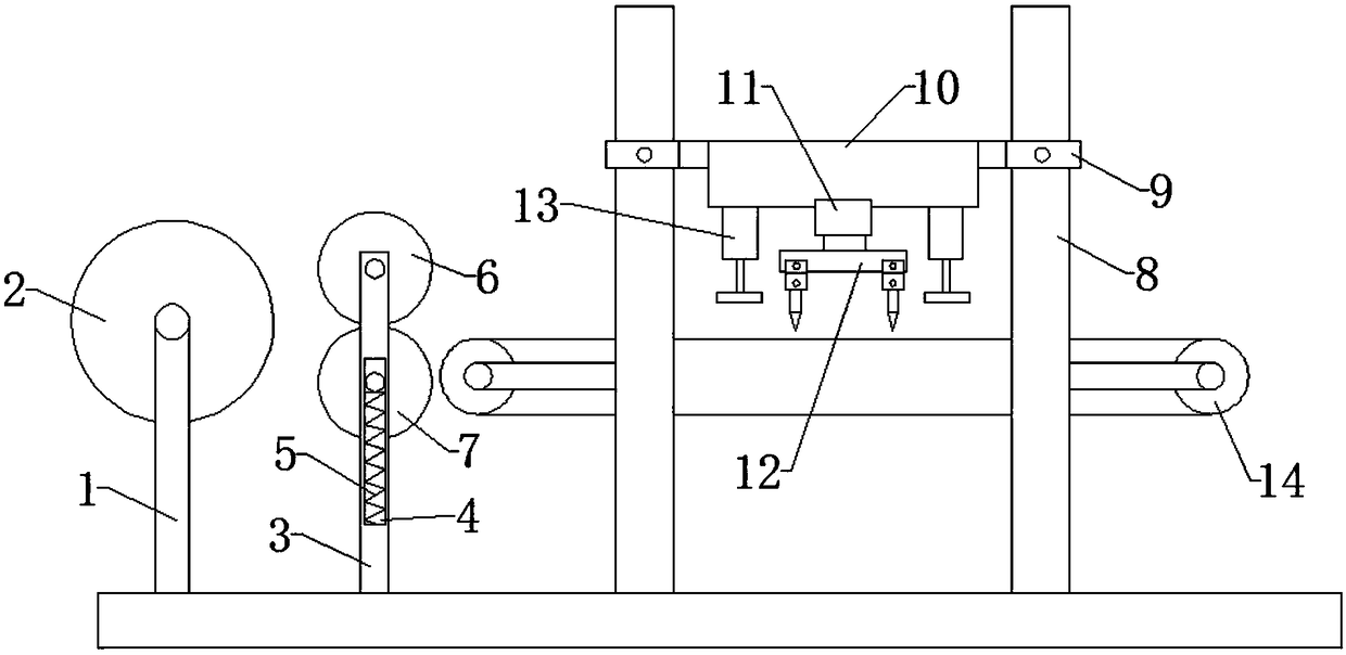 A double-knife flat cutting machine for cutting sponge