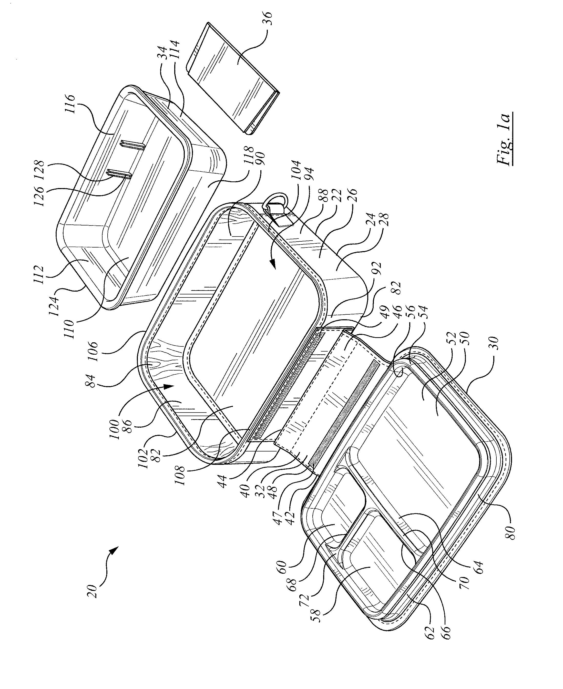 Lunch box with working surface