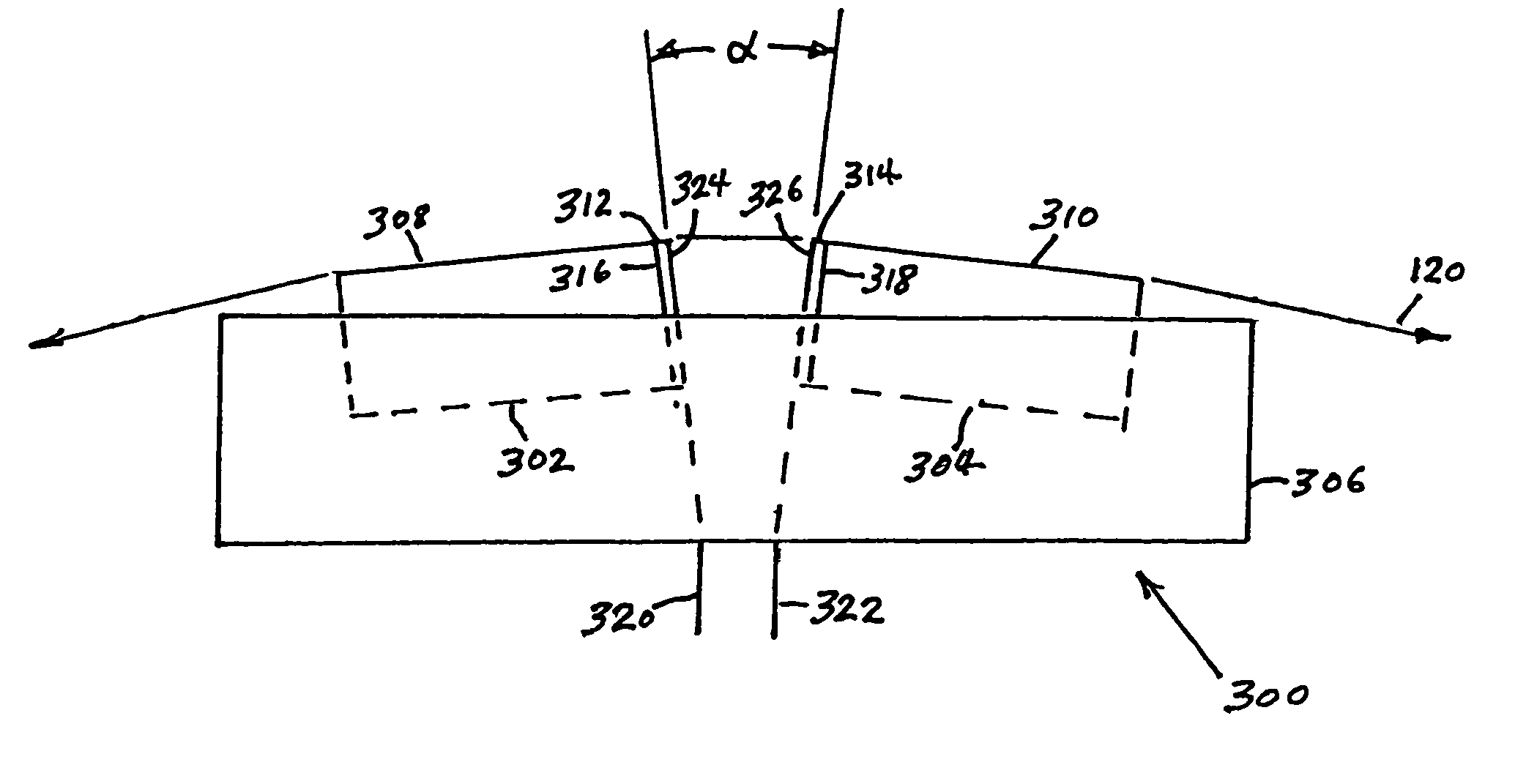 Compression zone recording head