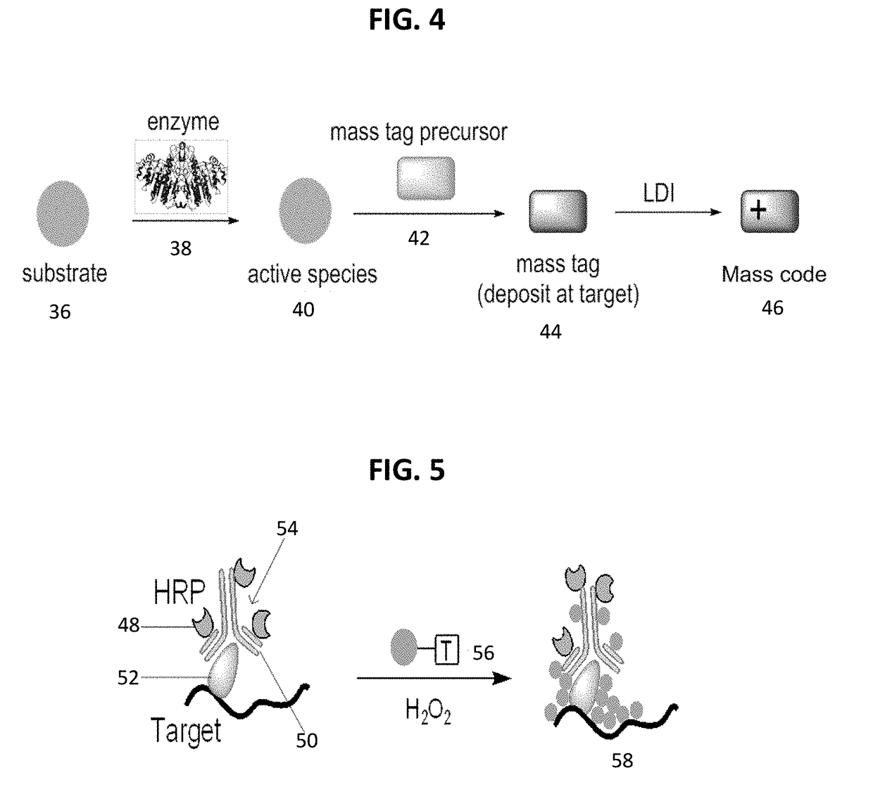 Detecting targets using mass tags and mass spectrometry