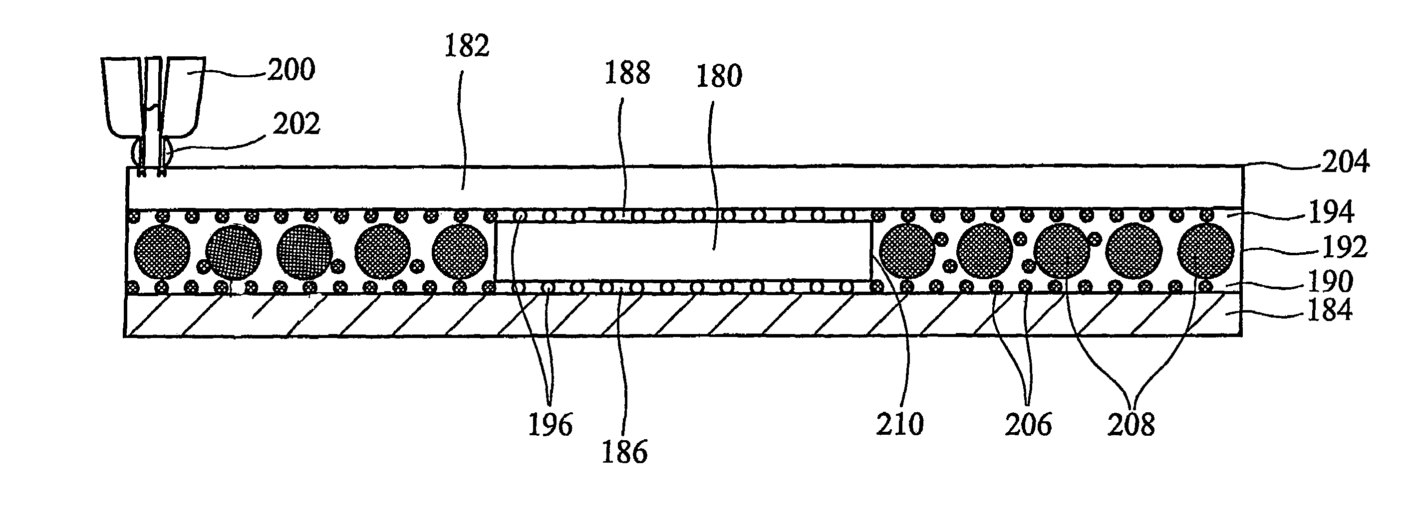 Overhang support for a stacked semiconductor device, and method of forming thereof