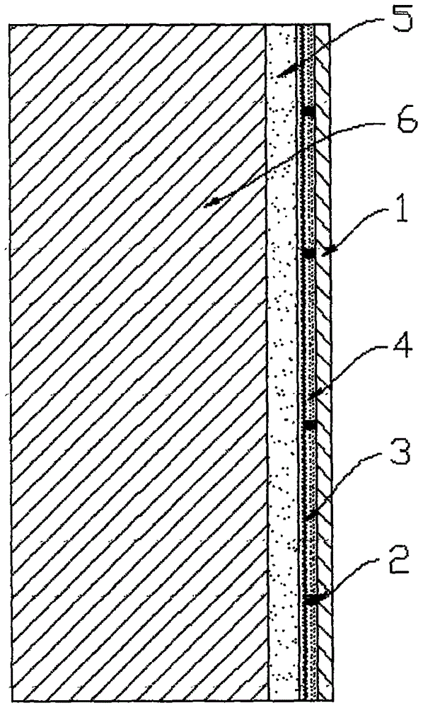 Full-ceramic tile wall attaching anti-falling technology