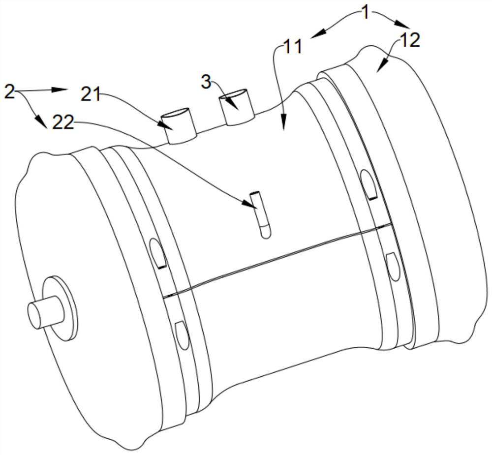 Pneumatic vibration device of sputum excretion machine