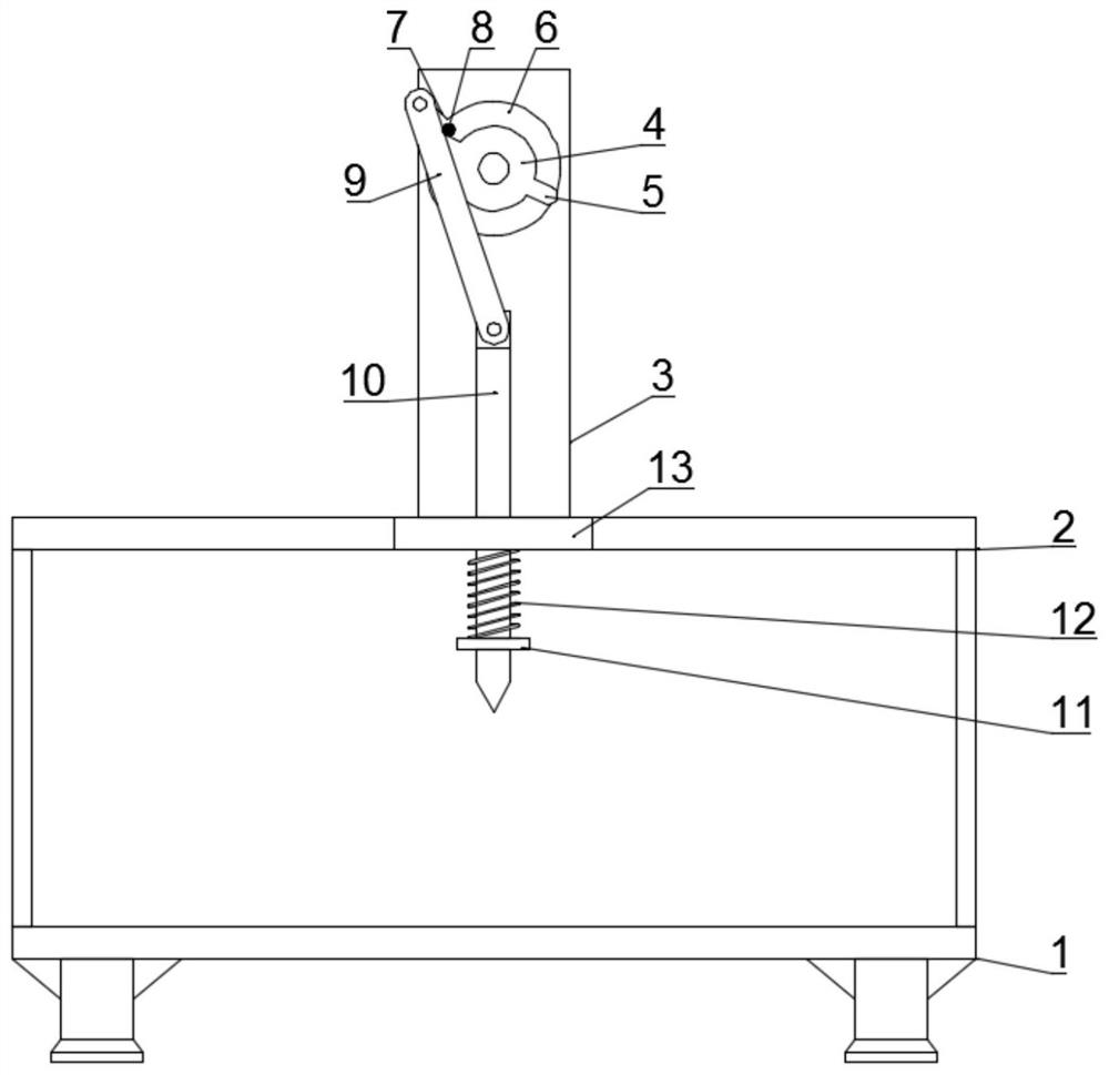 Punching device for automobile lateral trimming side maintenance