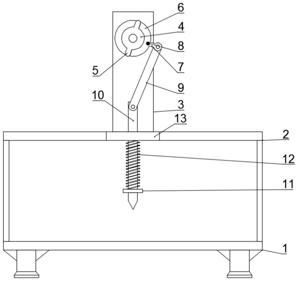 Punching device for automobile lateral trimming side maintenance