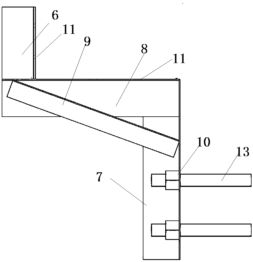 Template positioning tool and method for external wall concrete cornice pouring