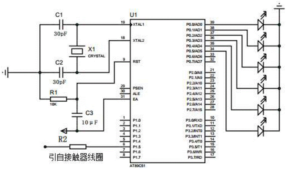 An AC contactor with fault display