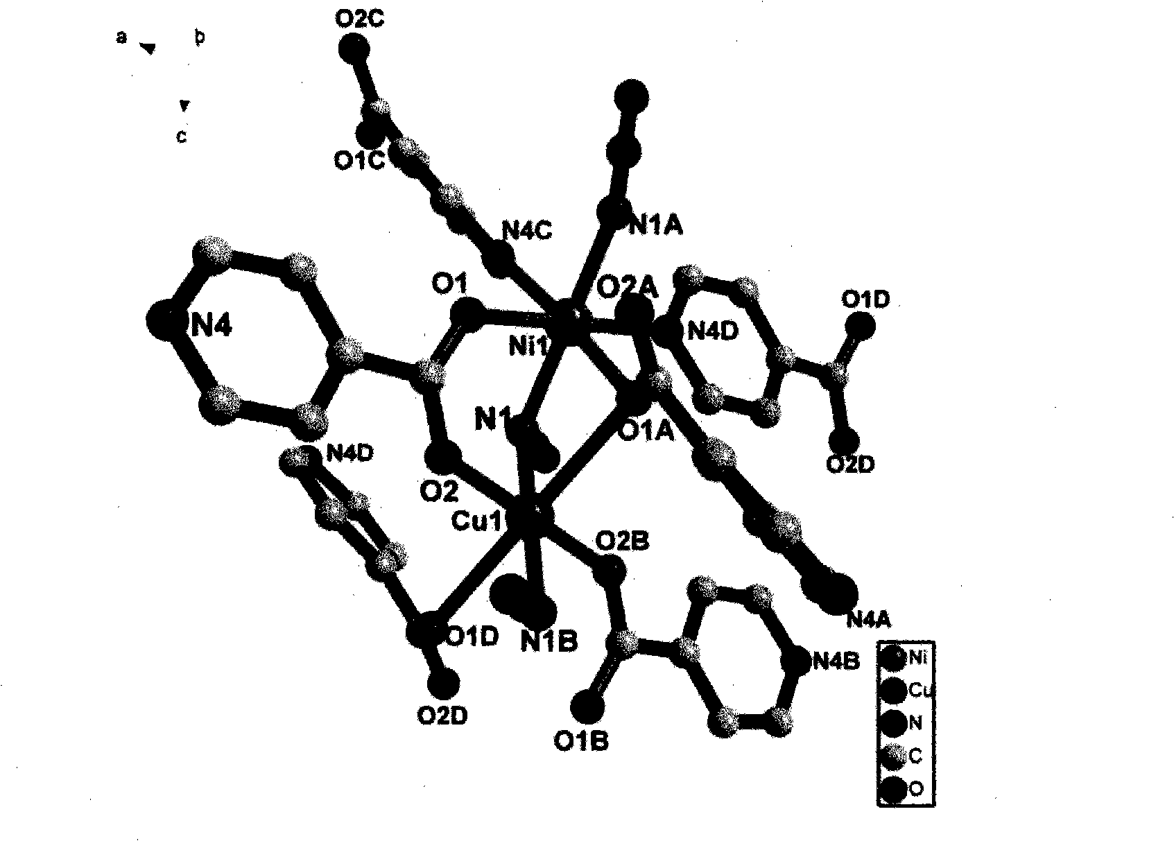 Three-dimensional nitrine copper-nickel coordination compound and method of preparing the same