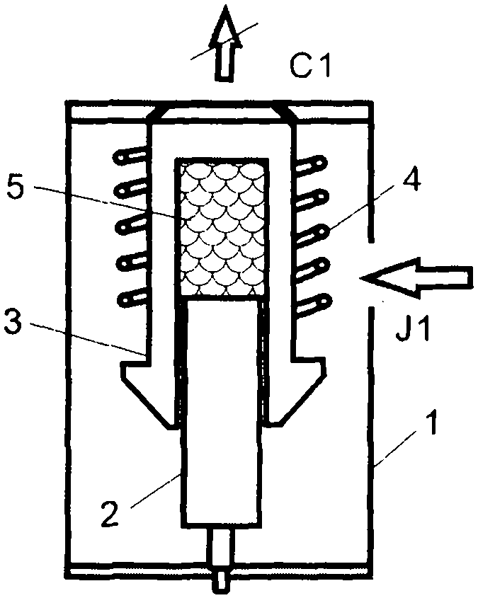 Temperature switch based on phase change and volume change effect of low-melting point metal