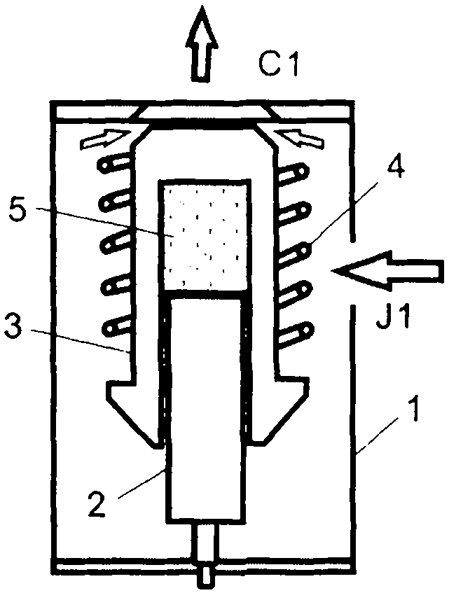 Temperature switch based on phase change and volume change effect of low-melting point metal