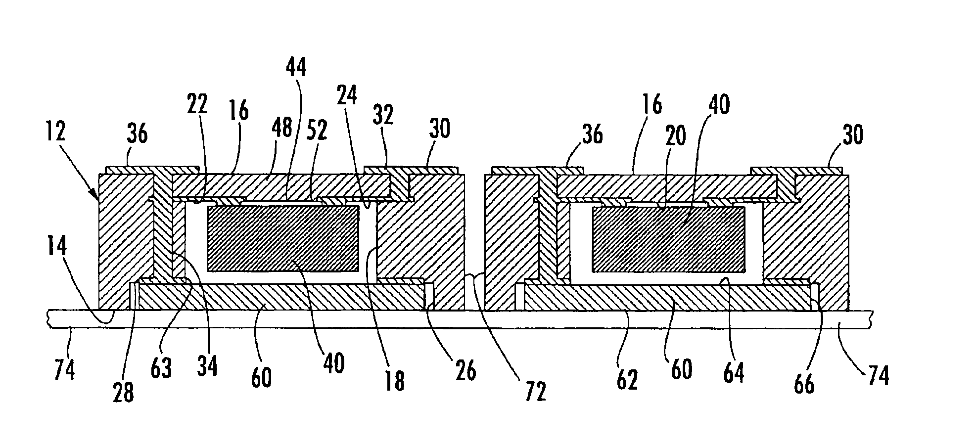 Method for array processing of surface acoustic wave devices