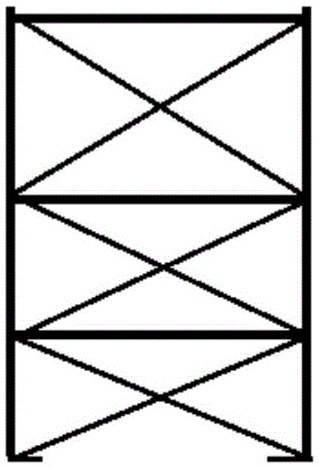 Buckling-restrained brace arranged in cross mode, building with buckling-restrained brace and application