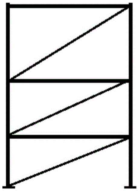 Buckling-restrained brace arranged in cross mode, building with buckling-restrained brace and application