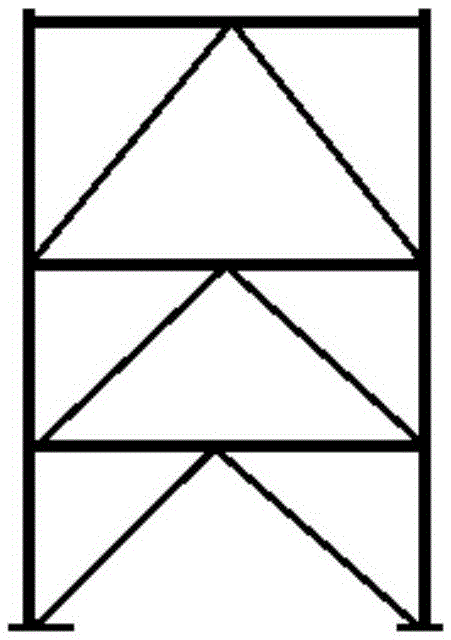 Buckling-restrained brace arranged in cross mode, building with buckling-restrained brace and application