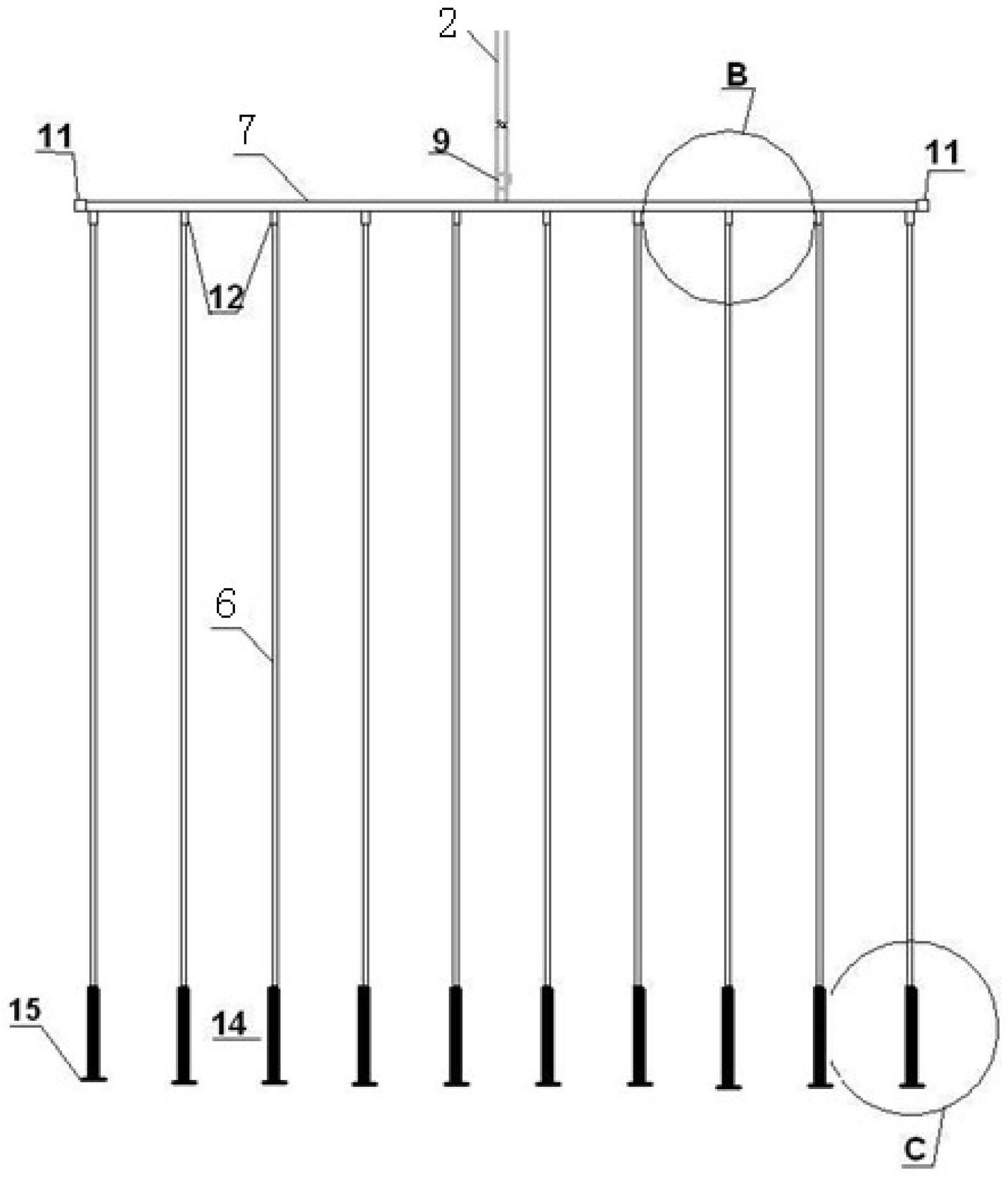 Mechanical moving type alfalfa root cap microspray irrigation device