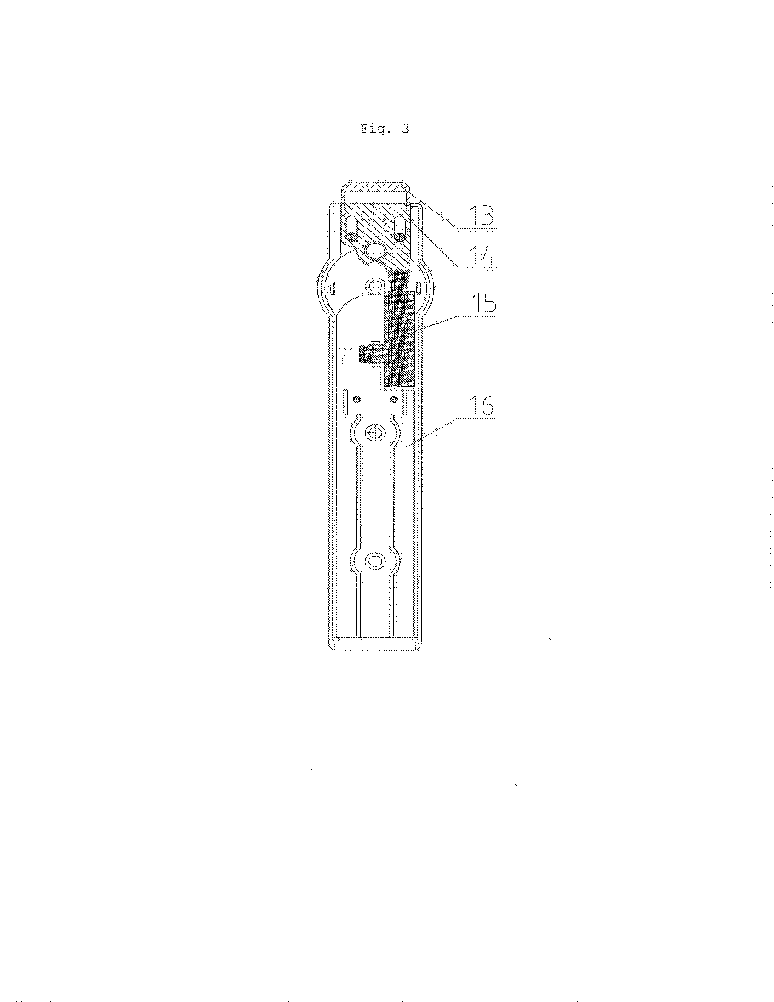 Handheld aerosol fire extinguishing apparatus