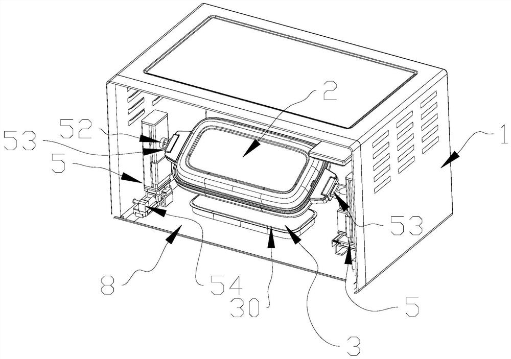 Food box capable of being heated and cooking equipment