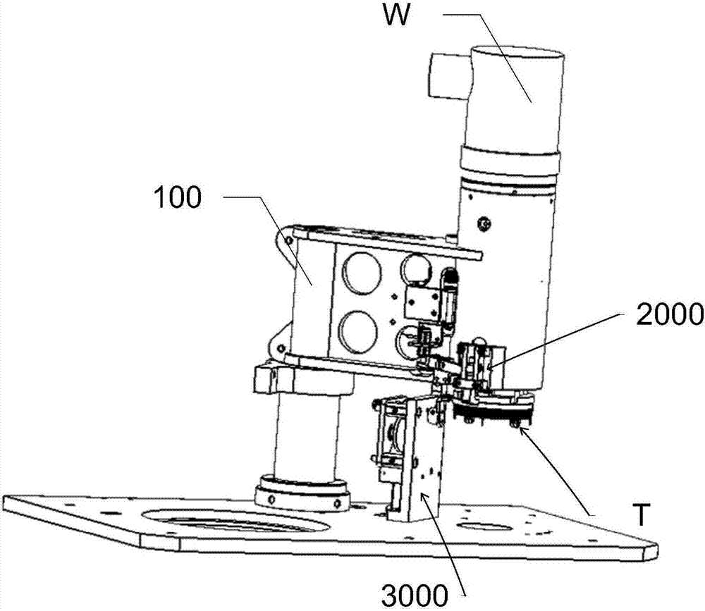 A rack operating component