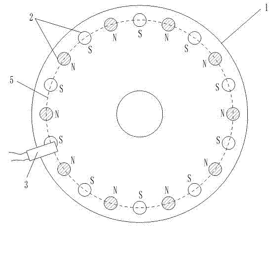 Moped employing sensor with uniformly distributed magnetic blocks in shell