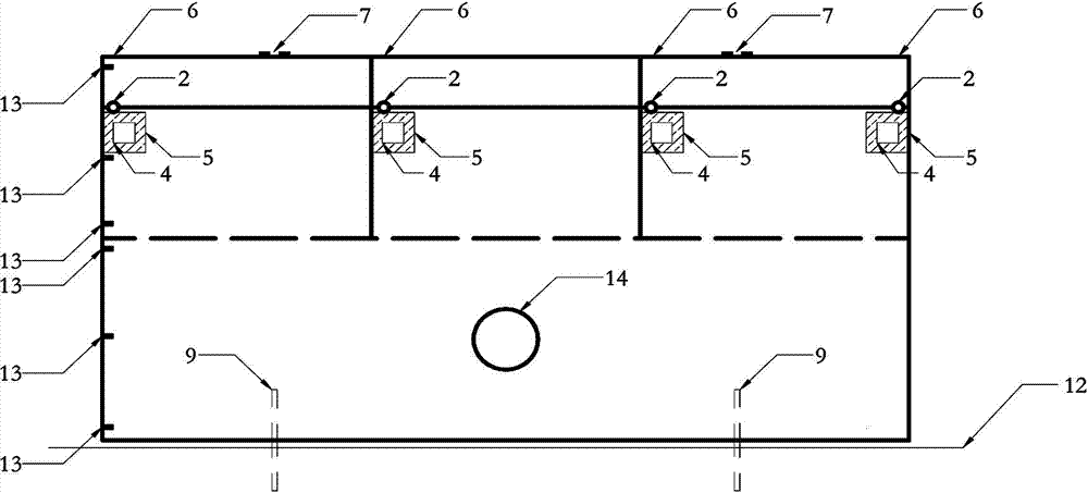 Inserted convex integral central drainage ditch device in road tunnel