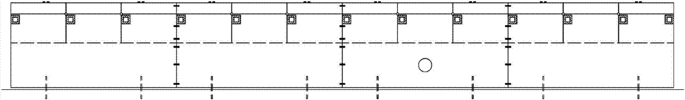 Inserted convex integral central drainage ditch device in road tunnel