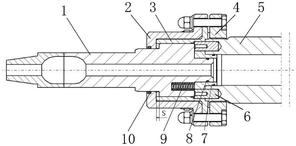 Floatable drill rod connecting device