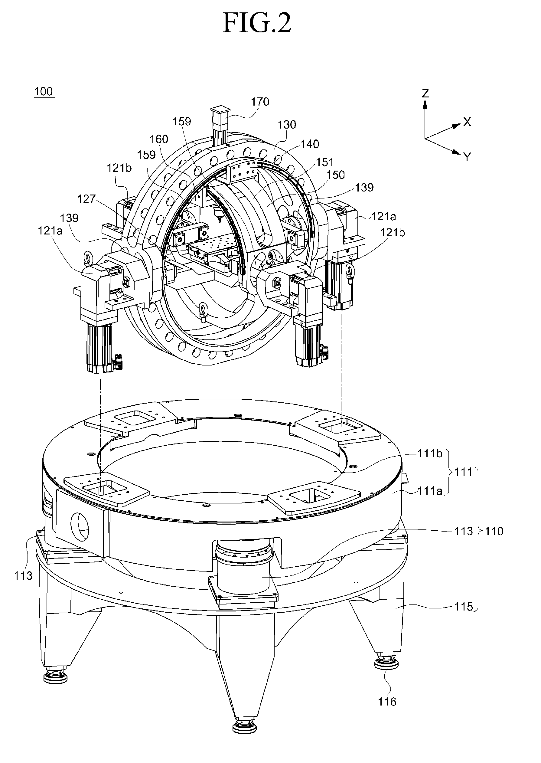 Variable machine tool capable of multi-axis machining