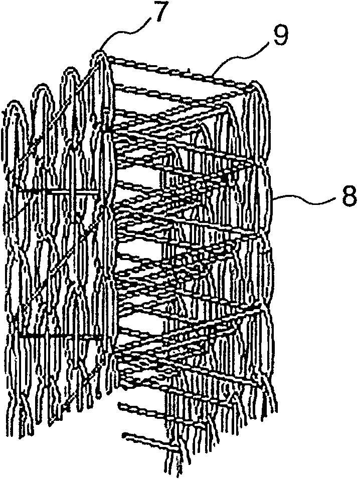 Elastic knitting fabric having multilayer structure and method for producing the fabric