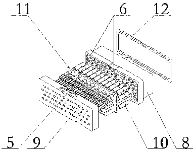 Snap spring fixing type rectangular electric connector