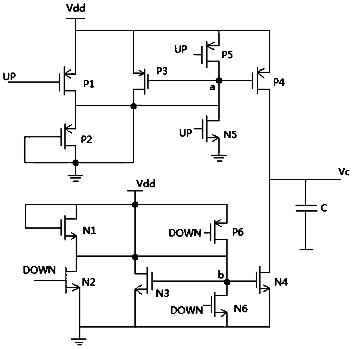 Self-excited charge pump circuit