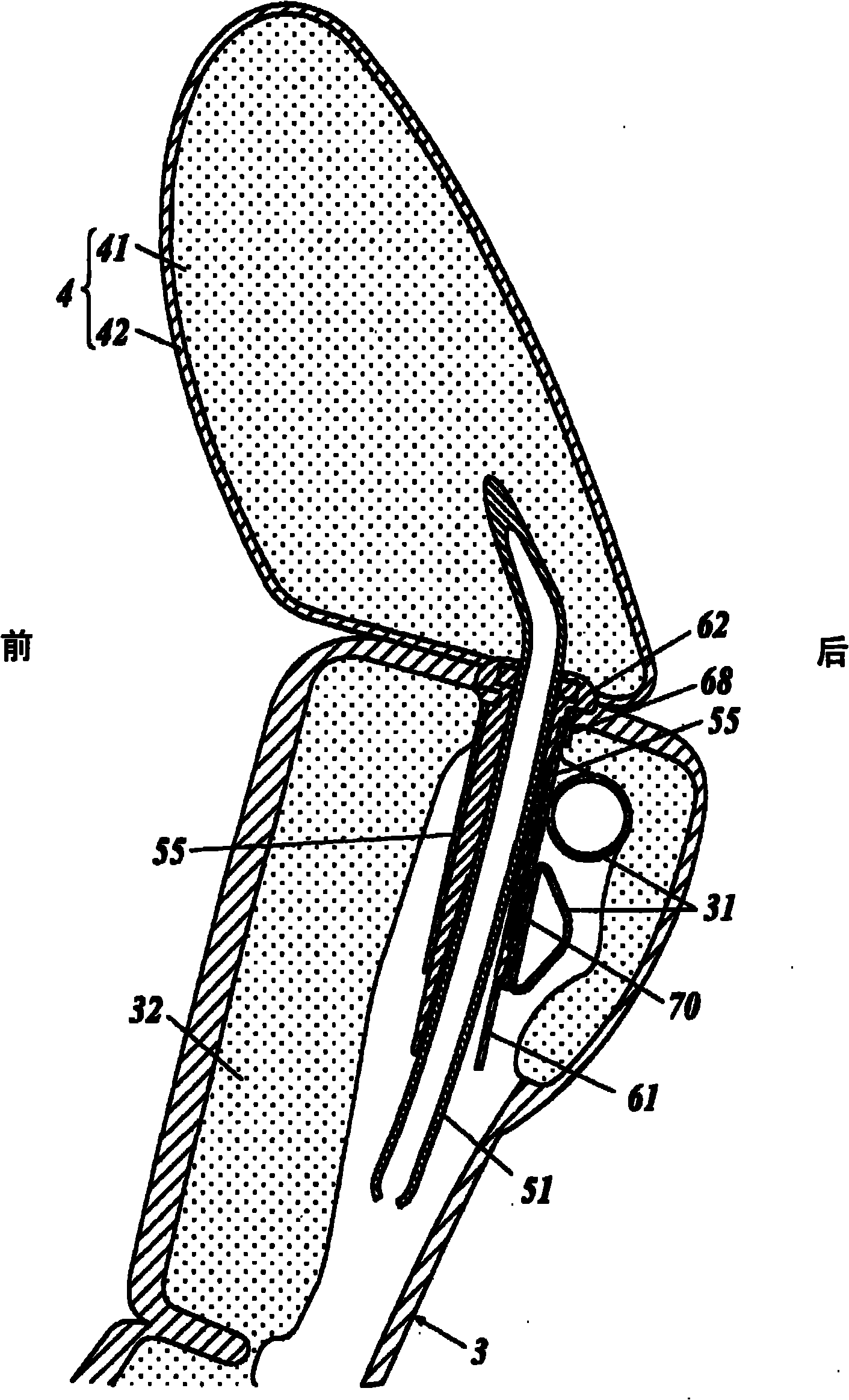 Headrest support structure