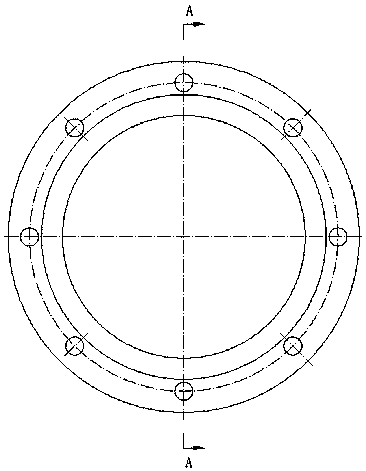 Detection device and method for radial stiffness of bearing ring with mounting flange