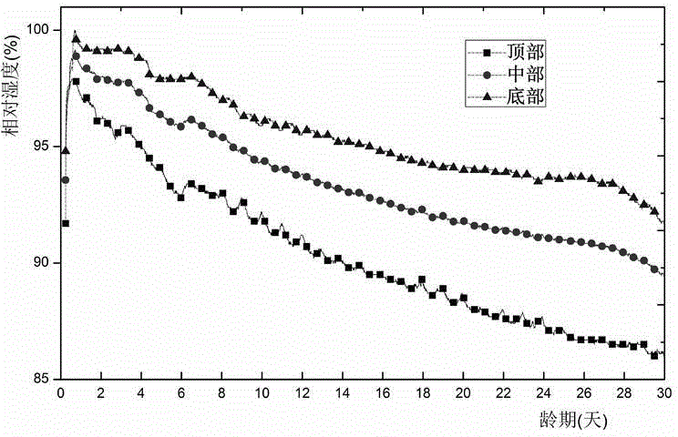 Device and method for measuring early-age relative humidity of cement-based material