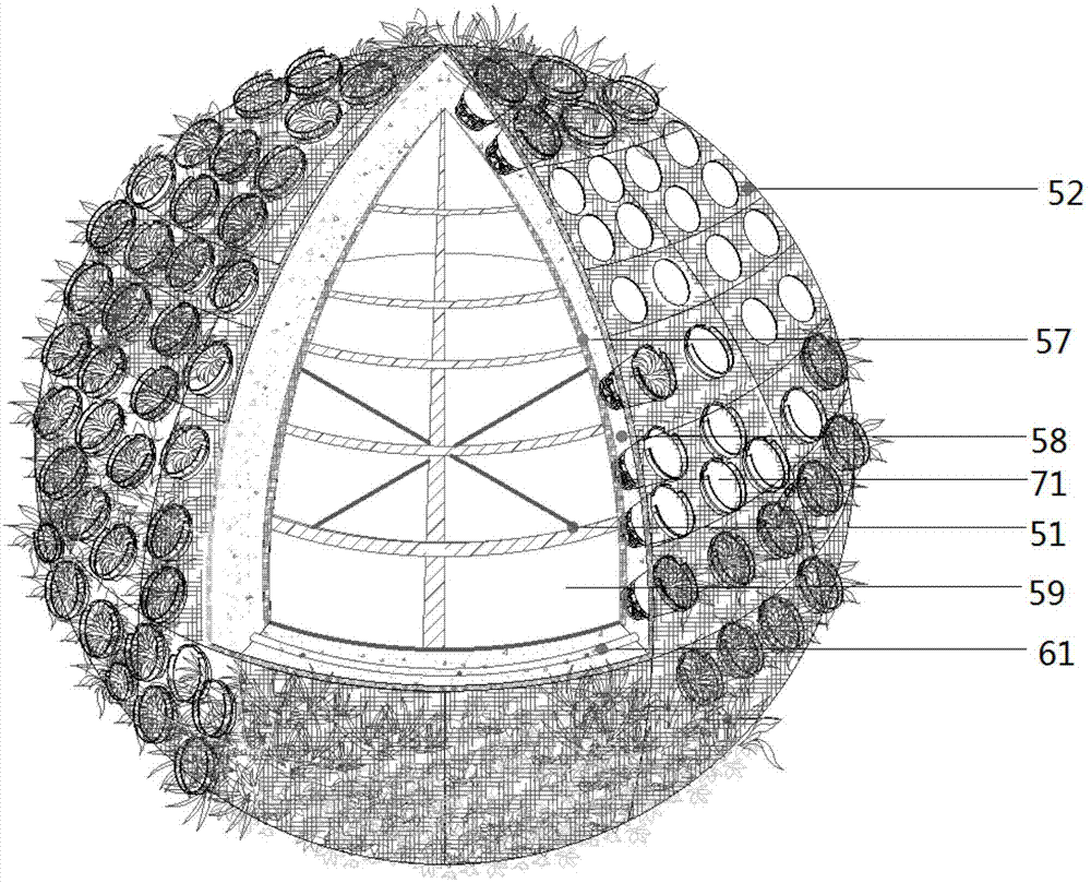 Interlayer infiltrating irrigation type green wall device