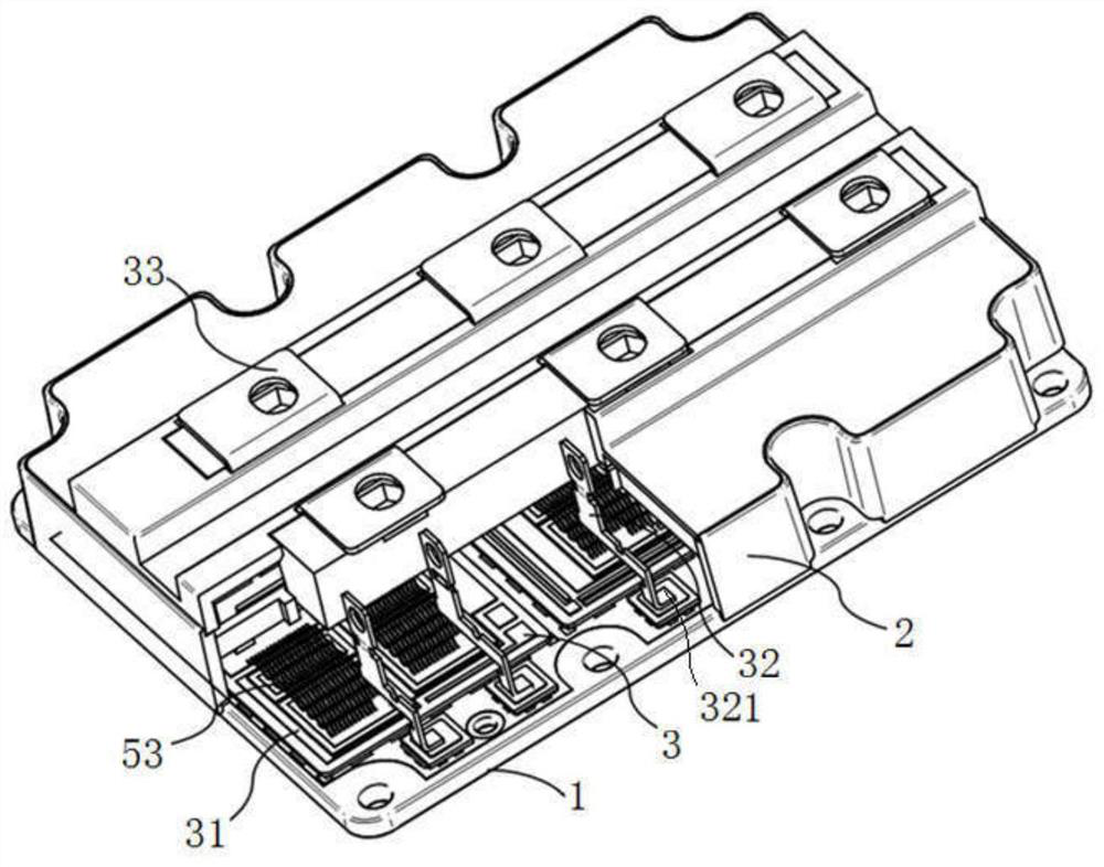 A power semiconductor module packaging structure