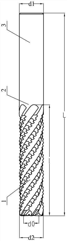 Wave-edge rough milling cutter for machining cast iron scroll plate