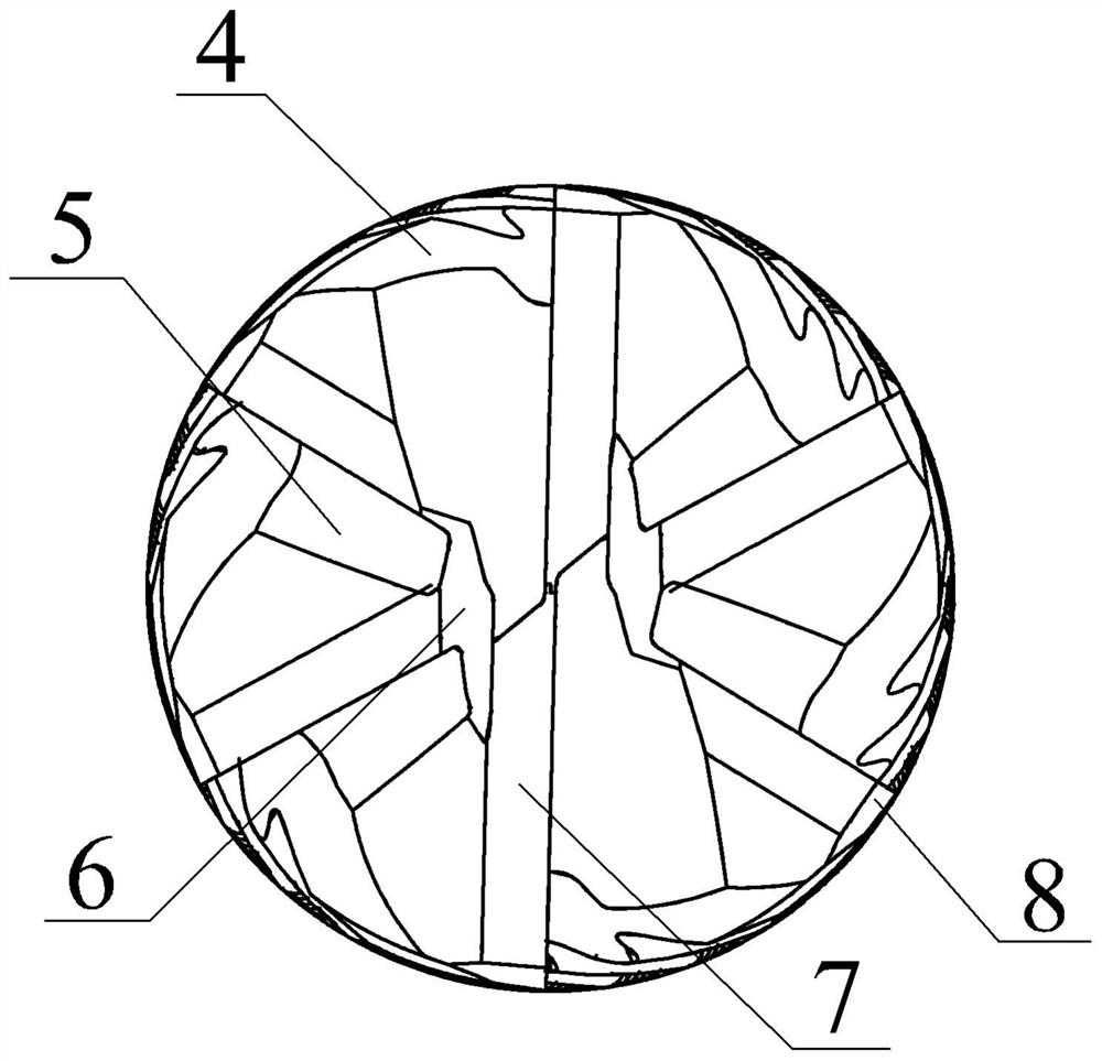 Wave-edge rough milling cutter for machining cast iron scroll plate