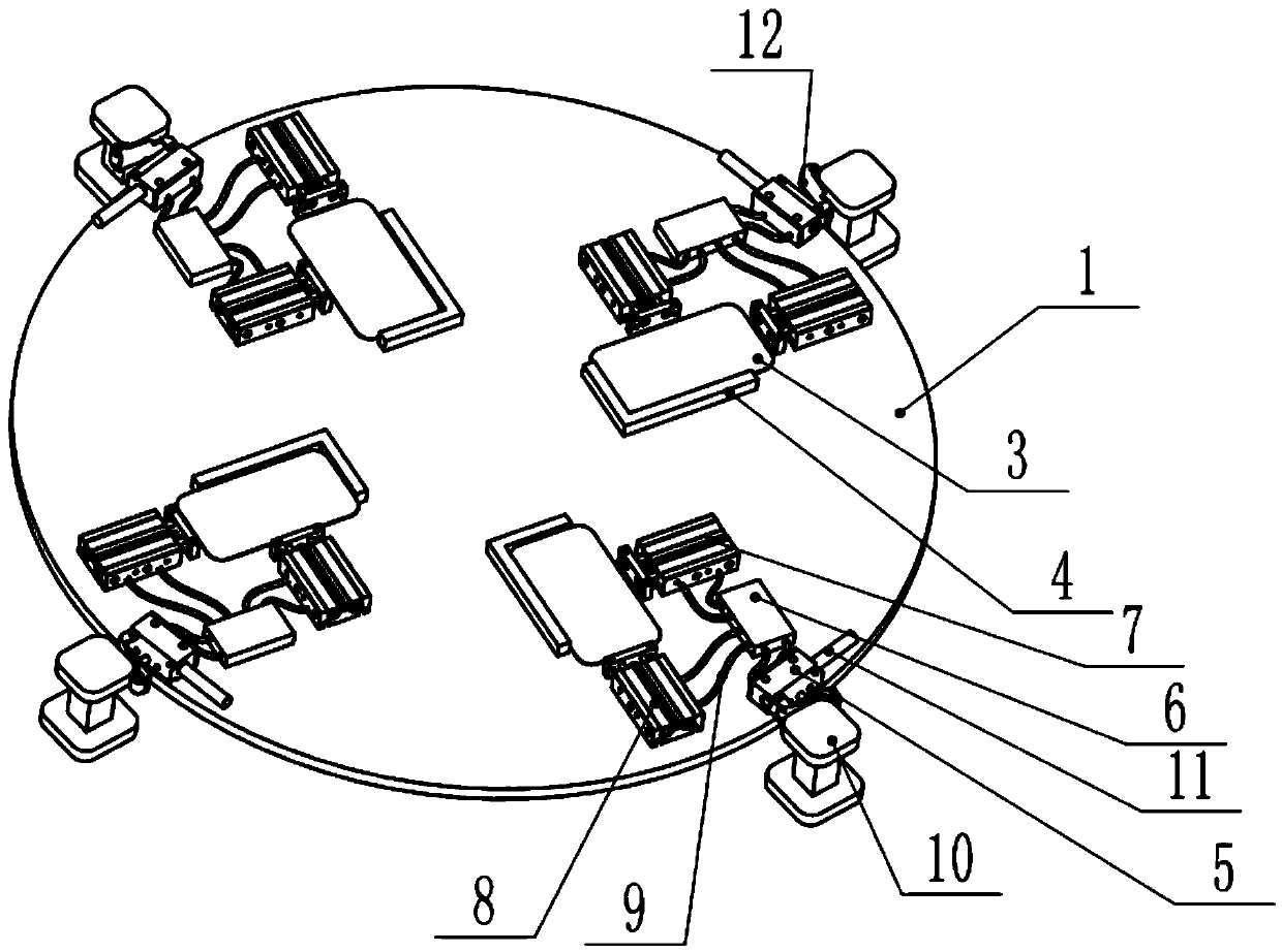 Dividing plate for automatic glass transportation of mobile phone